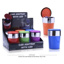 CENICERO COCHE CHAMP CON LED COLOURS 6 UDS
