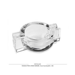 CENICERO PURO CRISTAL REDONDO 12,5X9,3X4,5 CM 1 UD