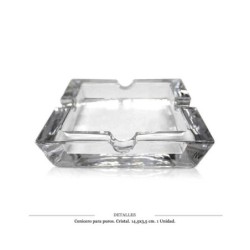 CENICERO PURO CRISTAL CUADRADO 14,5X3,5 CM 1 UD