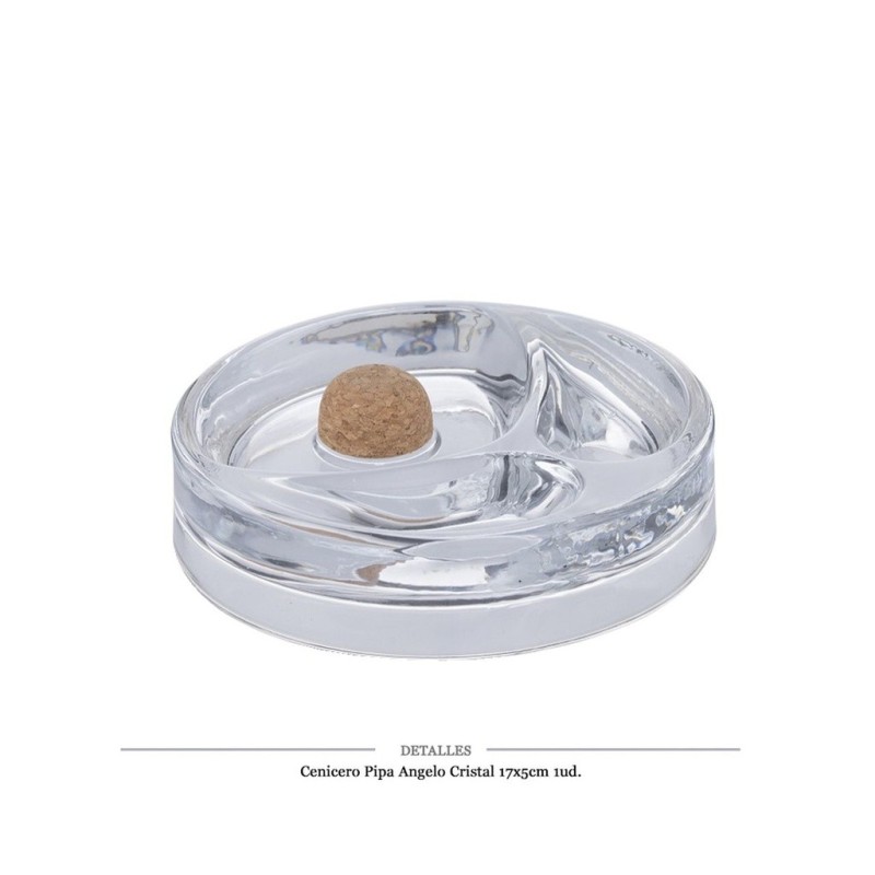 CENICERO PIPA ANGELO CRISTAL 17X5CM 1 UD