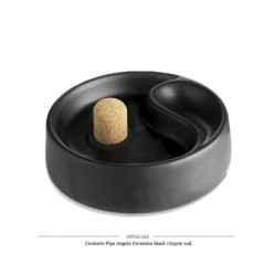 CENICERO PIPA ANGELO CERAMICA BLACK 17X5CM 1 UD