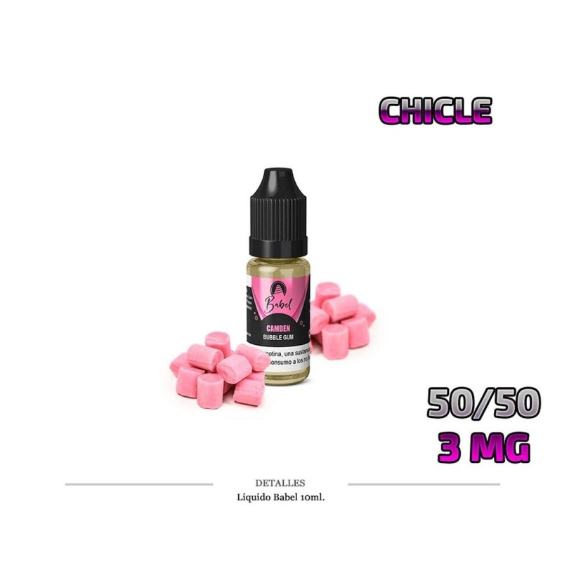 E-LIQUID BABEL CAMDEN CHICLE 3MG 10ML