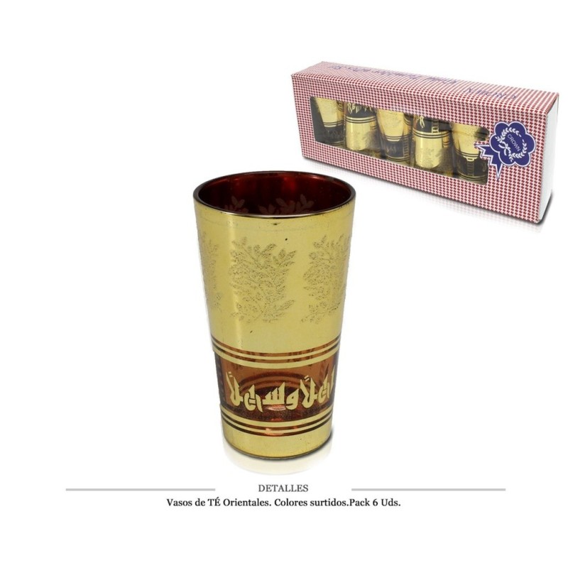 VASOS DE TE ORIENTALES. PACK 6 UDS