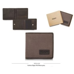 BILLETERO ZIPPO PIEL CANVAS CON MONEDERO