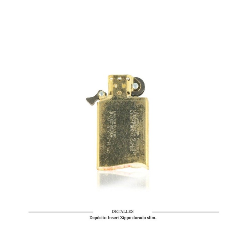 DEPOSITO ZIPPO DORADO SLIM PEQUEÑO