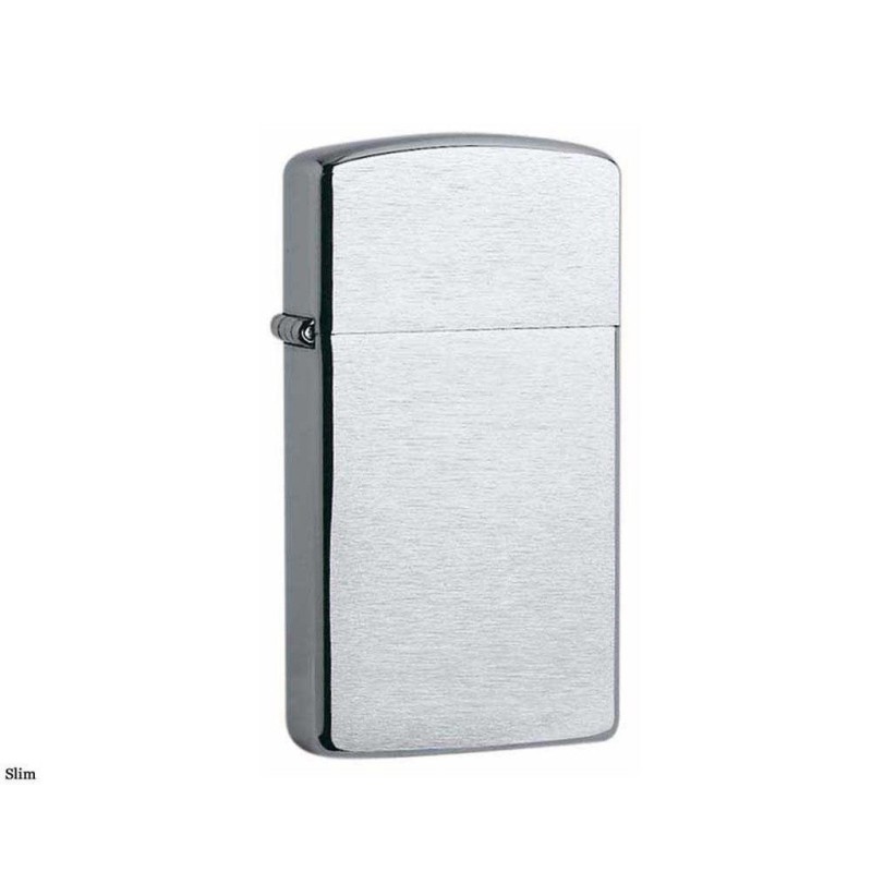 ZIPPO MD. 1600 SLIM BRUSH CHROME
