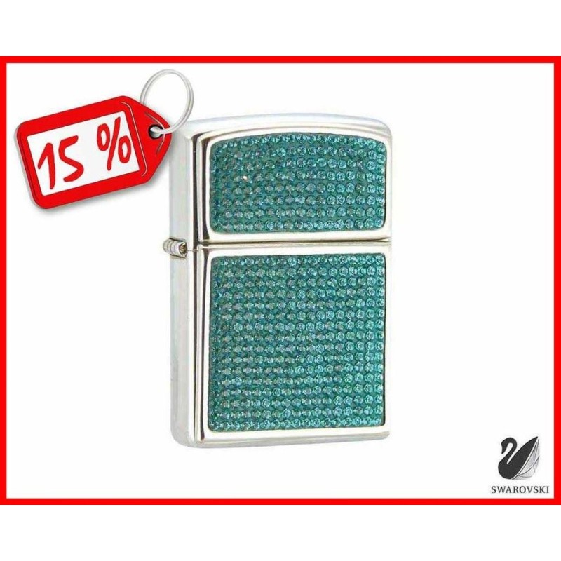 ZIPPO MD. SWAROVSKI TURQUESA