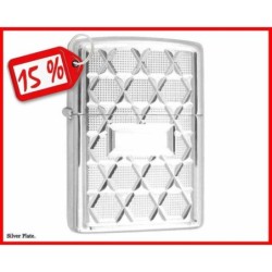 ZIPPO MD. 20442 HONEYCOMB SILVER PLATA