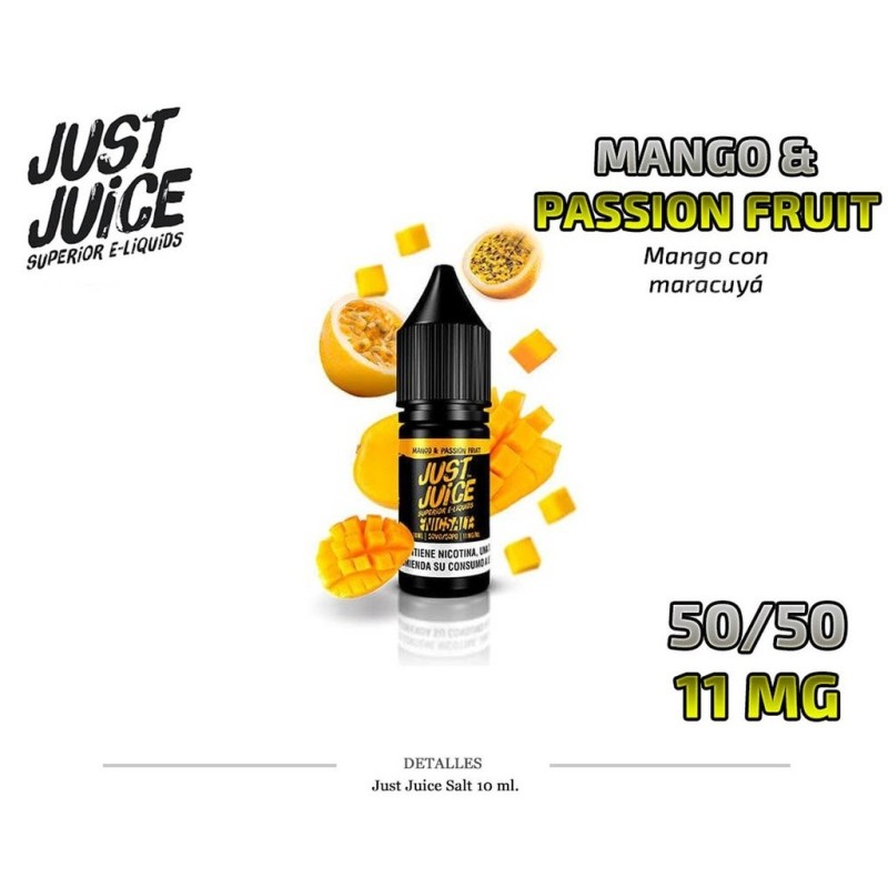 E-LIQUID JUST JUICE SALT MANGO&PASS.FRUIT 11MG 10ML