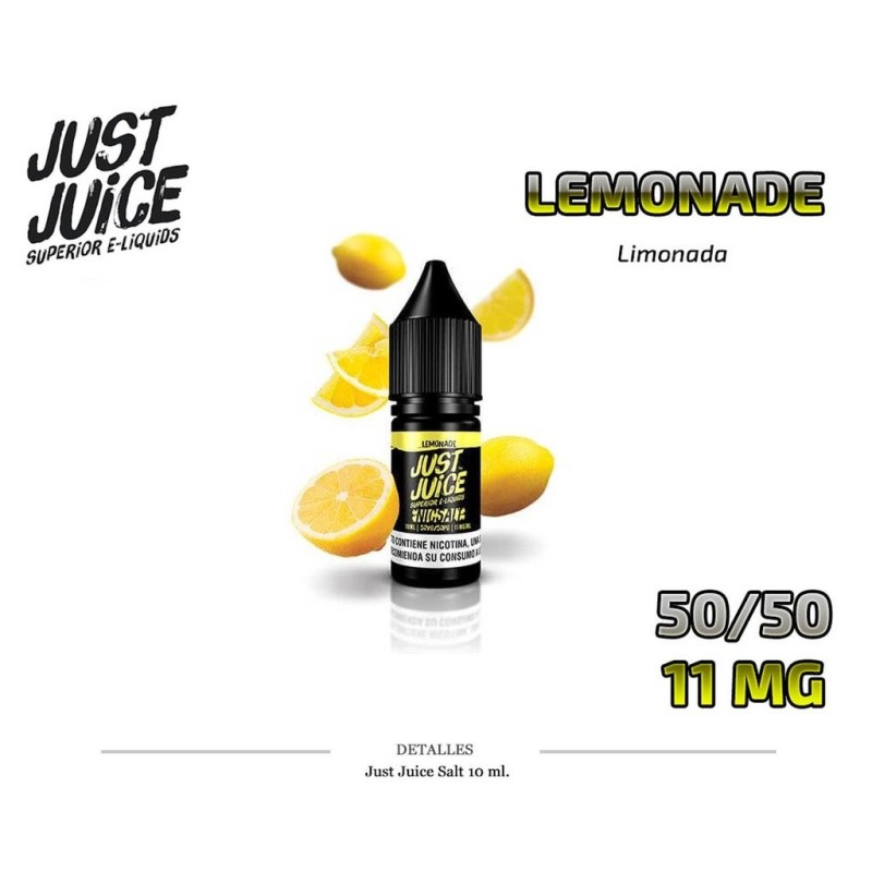 E-LIQUID JUST JUICE SALT LEMONADE 11MG 10ML