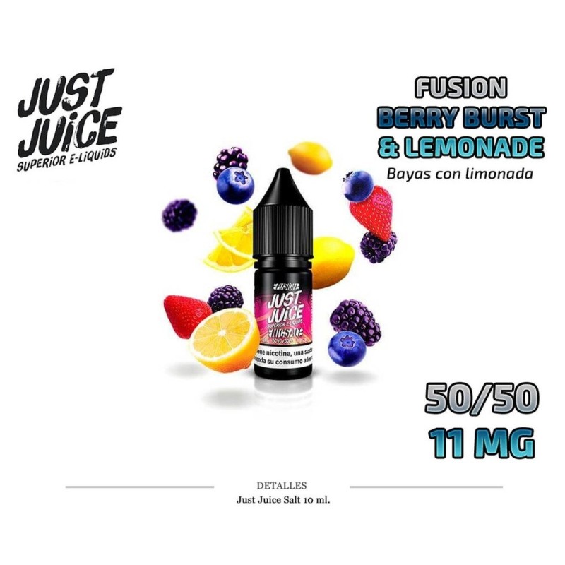 E-LIQUID JUST JUICE SALT BERRY BURST&LEMONADE 11MG 10ML