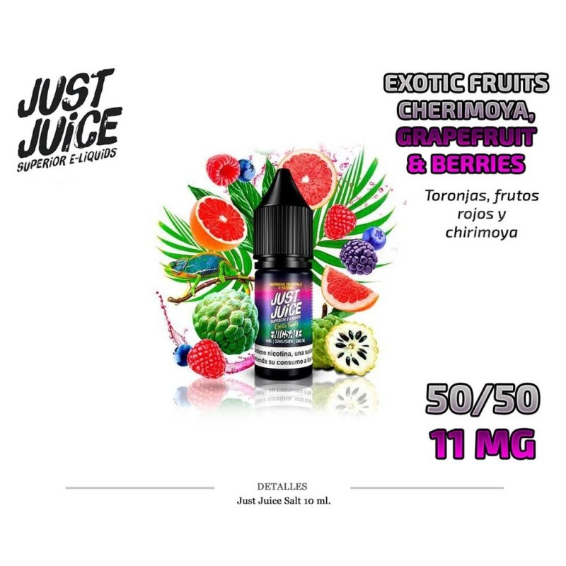 E-LIQUID JUST JUICE SALT CHERIM. GRAP.&BERR. 11MG 10ML