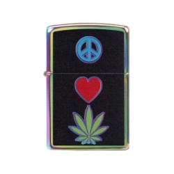 ZIPPO MD. PEACE LOVE LEAF DESIGN