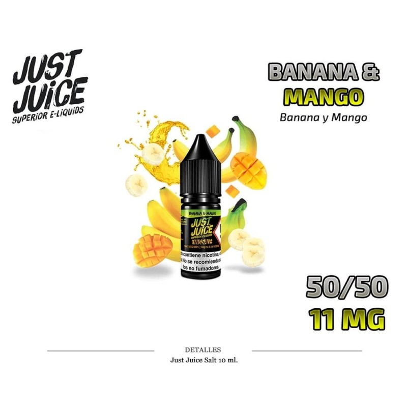 E-LIQUID JUST JUICE SALT BANANA MANGO 11MG 10ML
