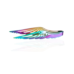 Alicates de incienso (acero inoxidable, 23 cm), diseño de alas de ángel, multicolor