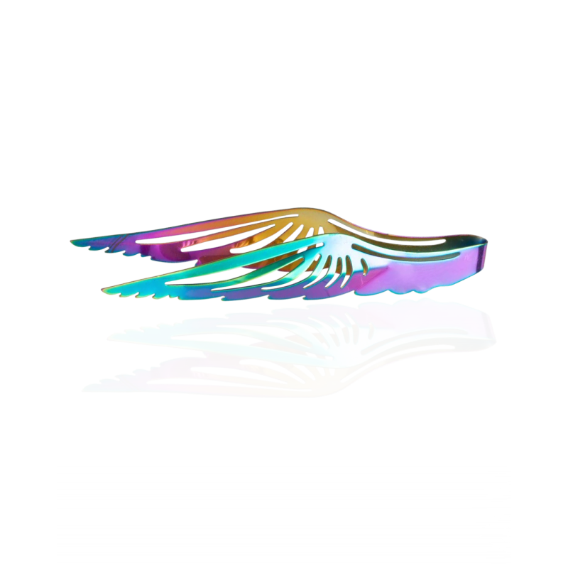 Alicates de incienso (acero inoxidable, 23 cm), diseño de alas de ángel, multicolor