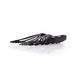 Alicates de incienso (acero inoxidable, 23 cm), diseño de alas de ángel, negro