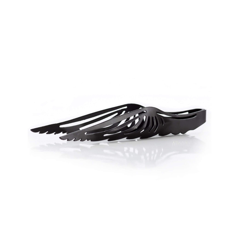 Alicates de incienso (acero inoxidable, 23 cm), diseño de alas de ángel, negro