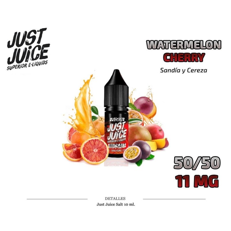 E-LIQUID JUST JUICE SALT WATERMELON CHERRY 11MG 10ML