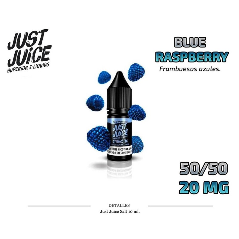 E-LIQUID JUST JUICE SALT BLUE RASPBERRY 20MG 10ML