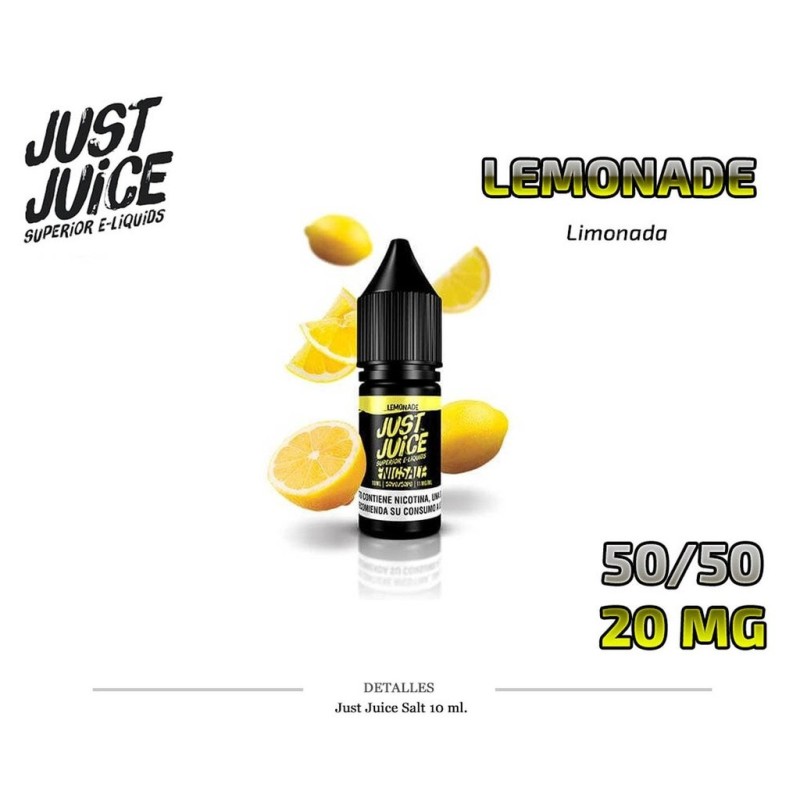 E-LIQUID JUST JUICE SALT LEMONADE 20MG 10ML