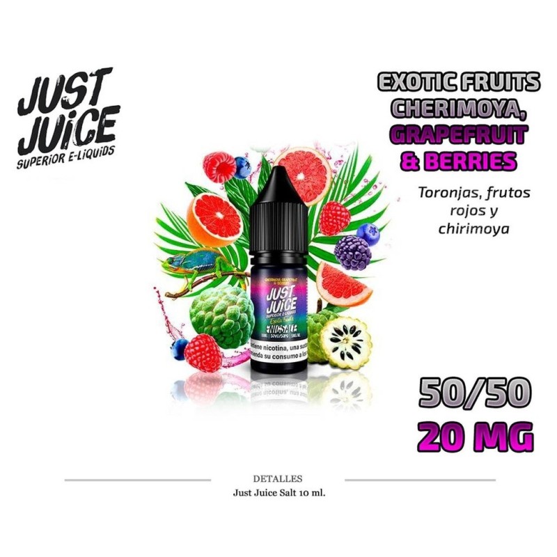 E-LIQUID JUST JUICE SALT CHERIM. GRAP.&BERR. 20MG 10ML