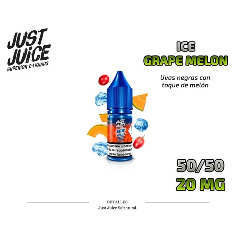 E-LIQUID JUST JUICE SALT GRAPE MELON ICE 20MG 10ML