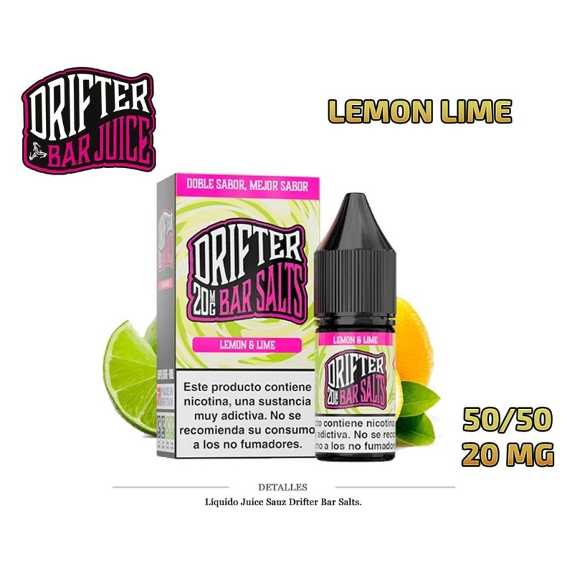 E-LIQUID DRIFTER SALT LEMON LIME 20MG 10ML
