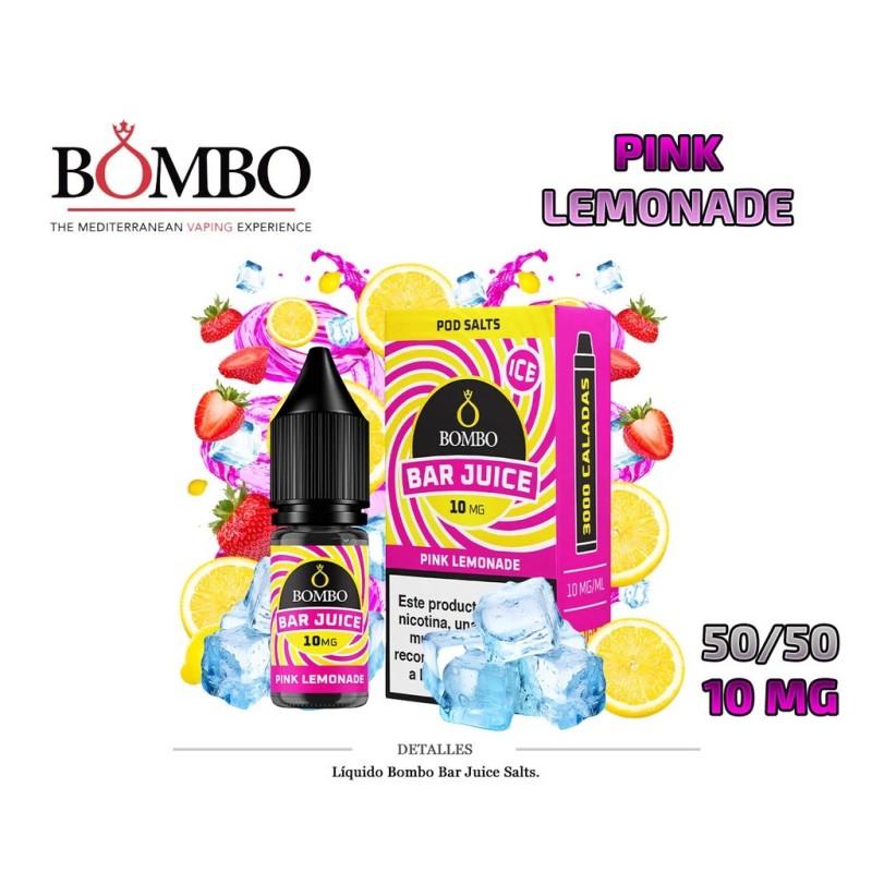 E-LIQUID BOMBO PINK LEMONADE ICE 10MG 10ML