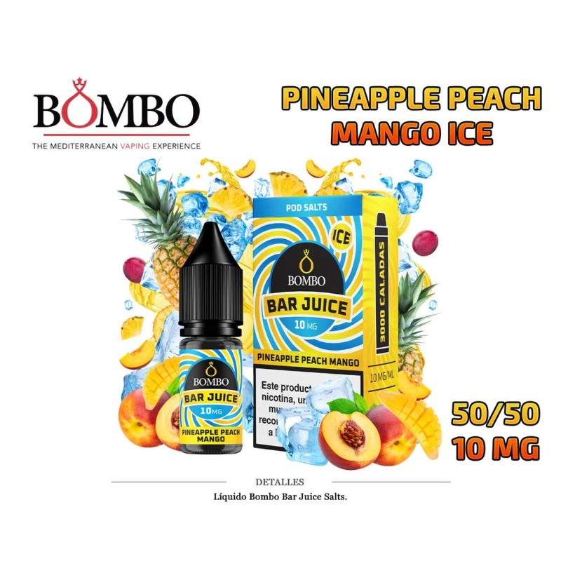 E-LIQUID BOMBO PINEAPPLE PEACH MANGO ICE 10MG 10ML