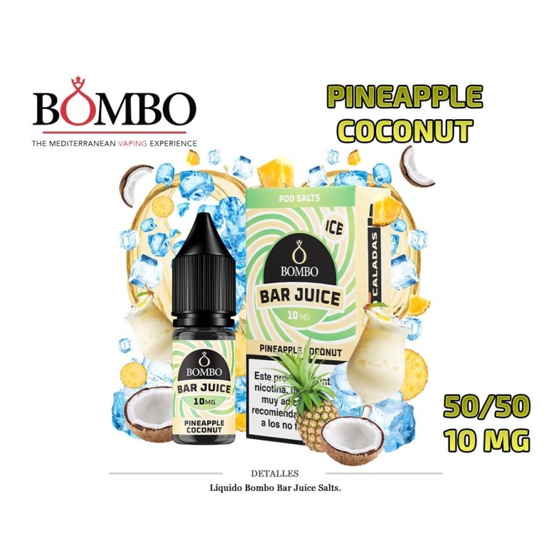 E-LIQUID BOMBO PINEAPPLE COCONUT ICE 10MG 10ML