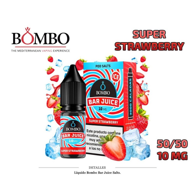 E-LIQUID BOMBO SUPER STRAWBERRY ICE 10MG 10ML