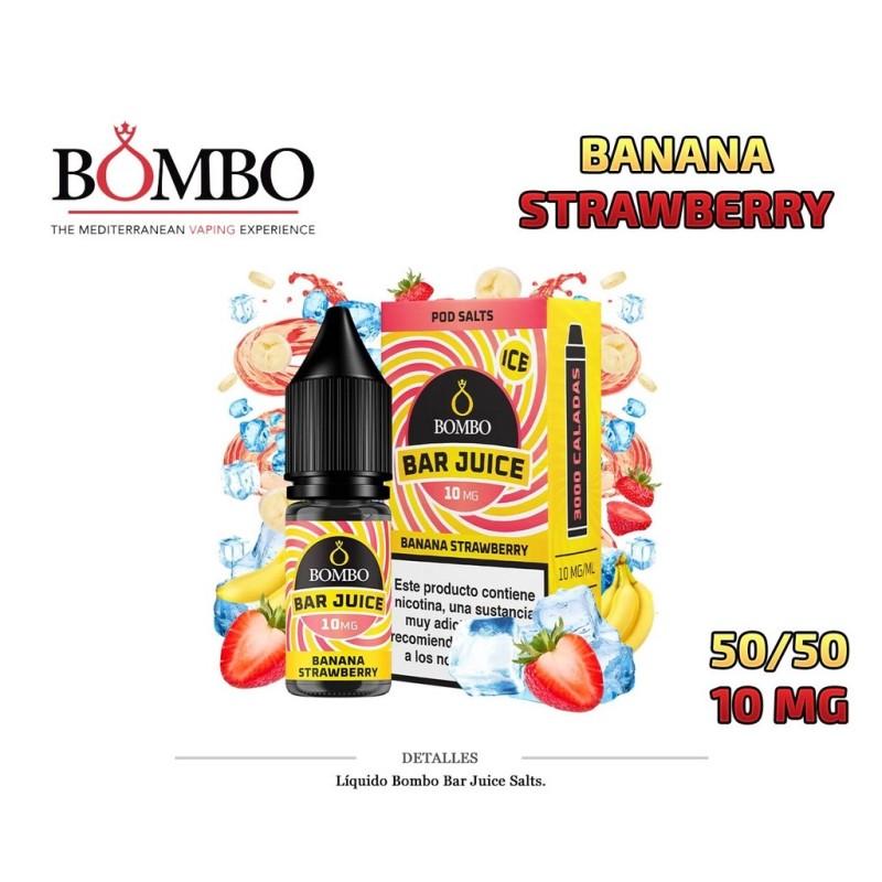 E-LIQUID BOMBO BANANA STRAWBERRY ICE 10MG 10ML