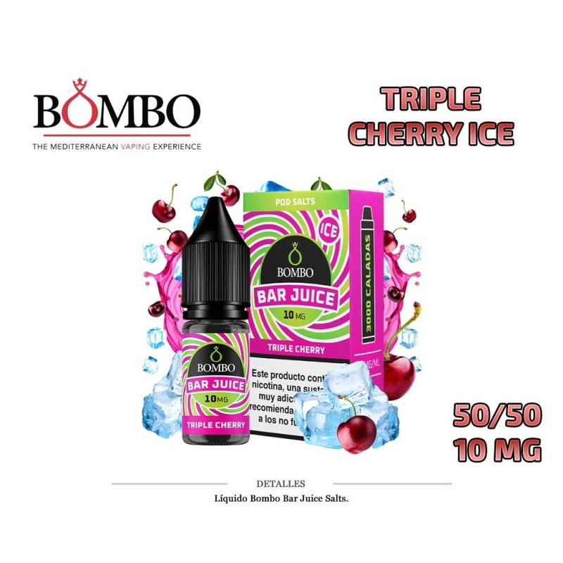 E-LIQUID BOMBO TRIPLE CHERRY ICE 10MG 10ML