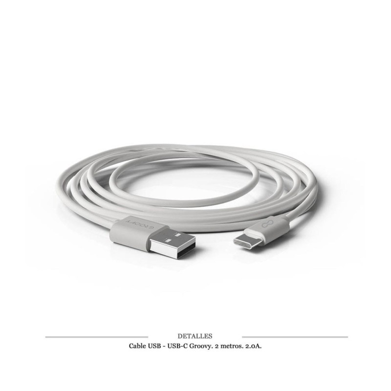 CABLE GROOVY USB - USB C 2M 2.0A