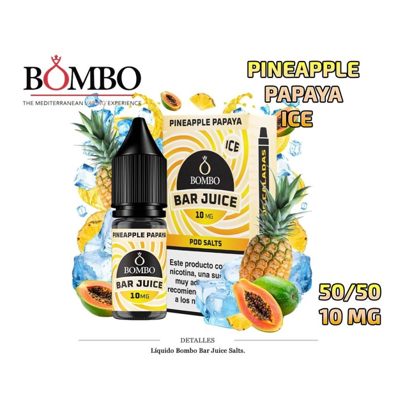 E-LIQUID BOMBO PINEAPPLE PAPAYA ICE 10MG 10ML