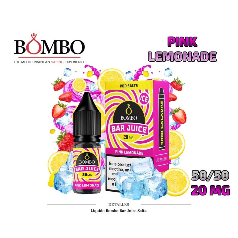 E-LIQUID BOMBO PINK LEMONADE ICE 20MG 10ML