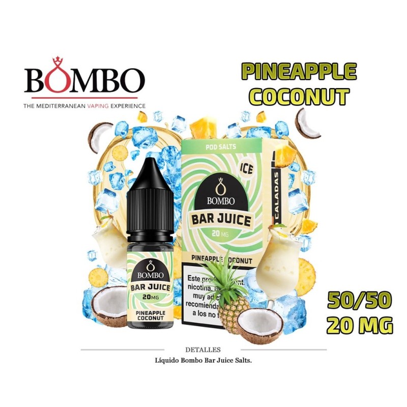 E-LIQUID BOMBO PINEAPPLE COCONUT ICE 20MG 10ML