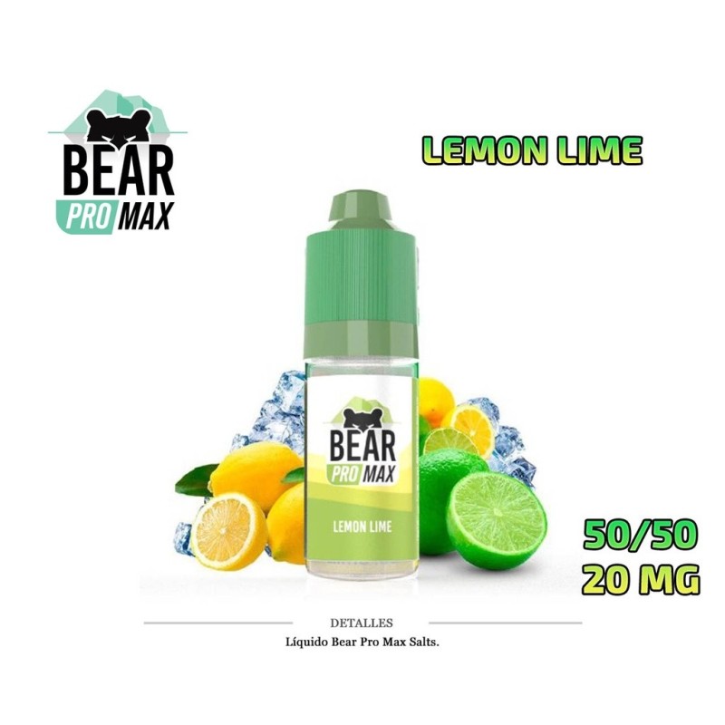 E-LIQUID BEAR PRO MAX SALTS LEMON LIME 20MG 10ML