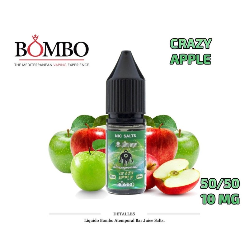 E-LIQUID BOMBO ATEMPORAL CRAZY APPLE 10MG 10ML