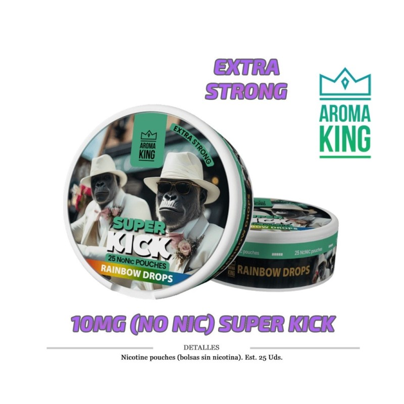 NICO POUCH AROMA KING RAINBOW DROPS 10MG NO NIC 1 UD