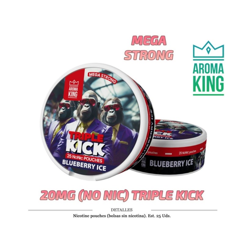NICO POUCH AROMA KING BLUEBERRY ICE 20MG NO NIC 1 UD