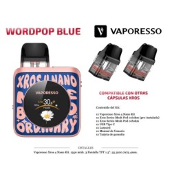 VAPORESSO XROS 4 NANO WORDPOP BLUE KIT 1350MAH