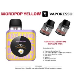VAPORESSO XROS 4 NANO WORDPOP YELLOW KIT 1350MAH