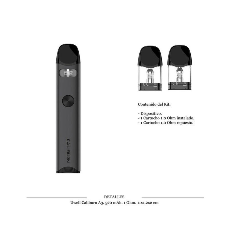 UWELL CALIBURN A3 POD KIT GRAY