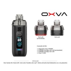 OXVA VPRIME KIT BLACK CARBON 2600 MAH