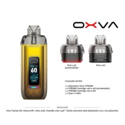 OXVA VPRIME KIT GLORIOUS GOLD 2600 MAH
