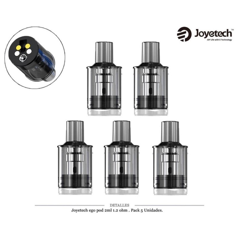 CARTUCHO JOYETECH EGO POD 1,2 OHM 5 UDS
