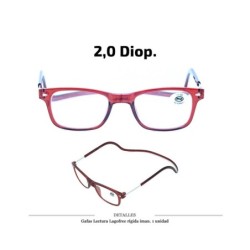 GAFAS LECTURA LAGOFREE RIGIDA ROJA 2.0 D. 1 UD