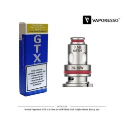 MECHA VAPORESSO GTX 0,6 OHM TRIPLE SILICON 5 UDS